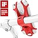 Universal Bike Phone Holder, Bicycle Handlebar Stroller Cell Phone Mount for iPhone 8 Plus 7 6S 5 SE Samsung Galaxy S8 S7 Note 6, 4 to 6 Inch Android Smartphone, Bike Tie Series - Red