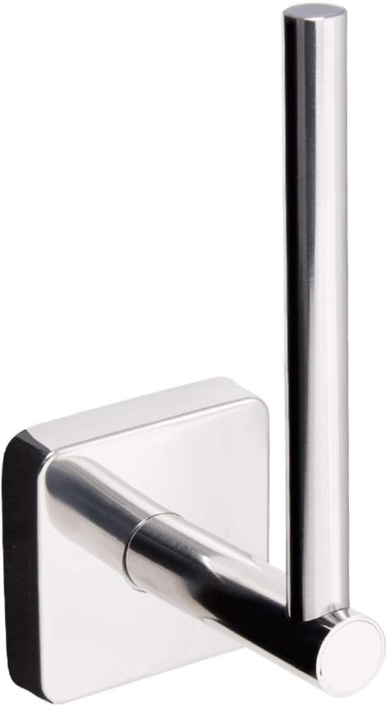 Kapitan Quattro Vertical Toilet Roll Holder Spare Toilet Paper Storage, 3M Self Adhesive Wall Mounted, Stainless Steel 18/10, Polished Finish, Made in EU, 20 Years Warranty