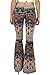 Daisy Del Sol Gypsy Comfy Yoga Ethnic Tribal Stretch 70s Bell Bottom Flare Pants (Medium, Navy/Peach)