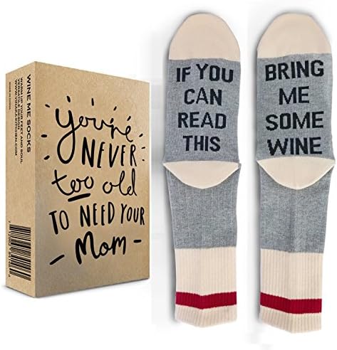 Cotton Socks " If you can read this bring me some wine or a cold beer " (Mother's day)