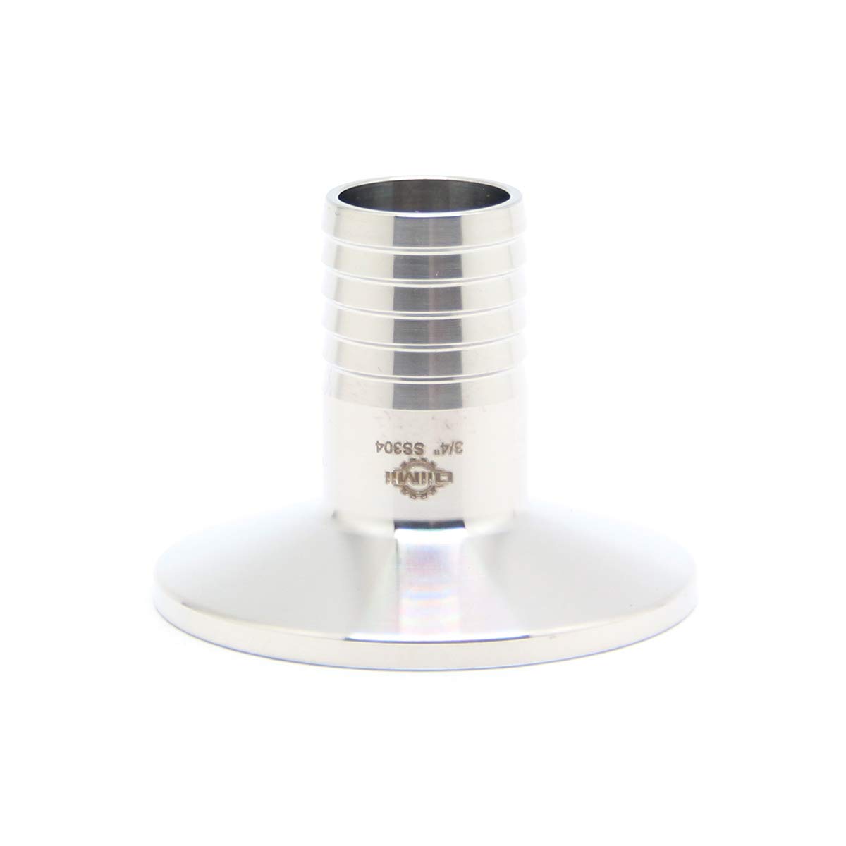 QiiMii SS304 1.5" Tri Clamp to 3/4" Hose Barbed Adapter Sanitary Hose Pipe Fitting (3/4 Inch Barb Hose)