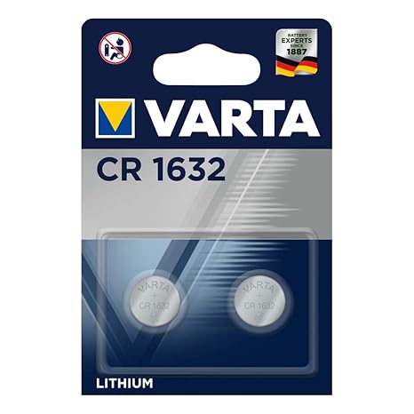 VARTA Batterien Electronics CR1632 Lithium Knopfzellen (2er Pack, in Original Blisterverpackung)