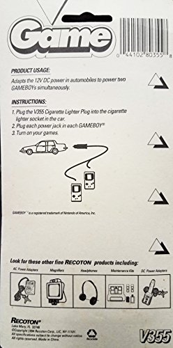 Dual Car Cord Power Adapter for GameBoy Original