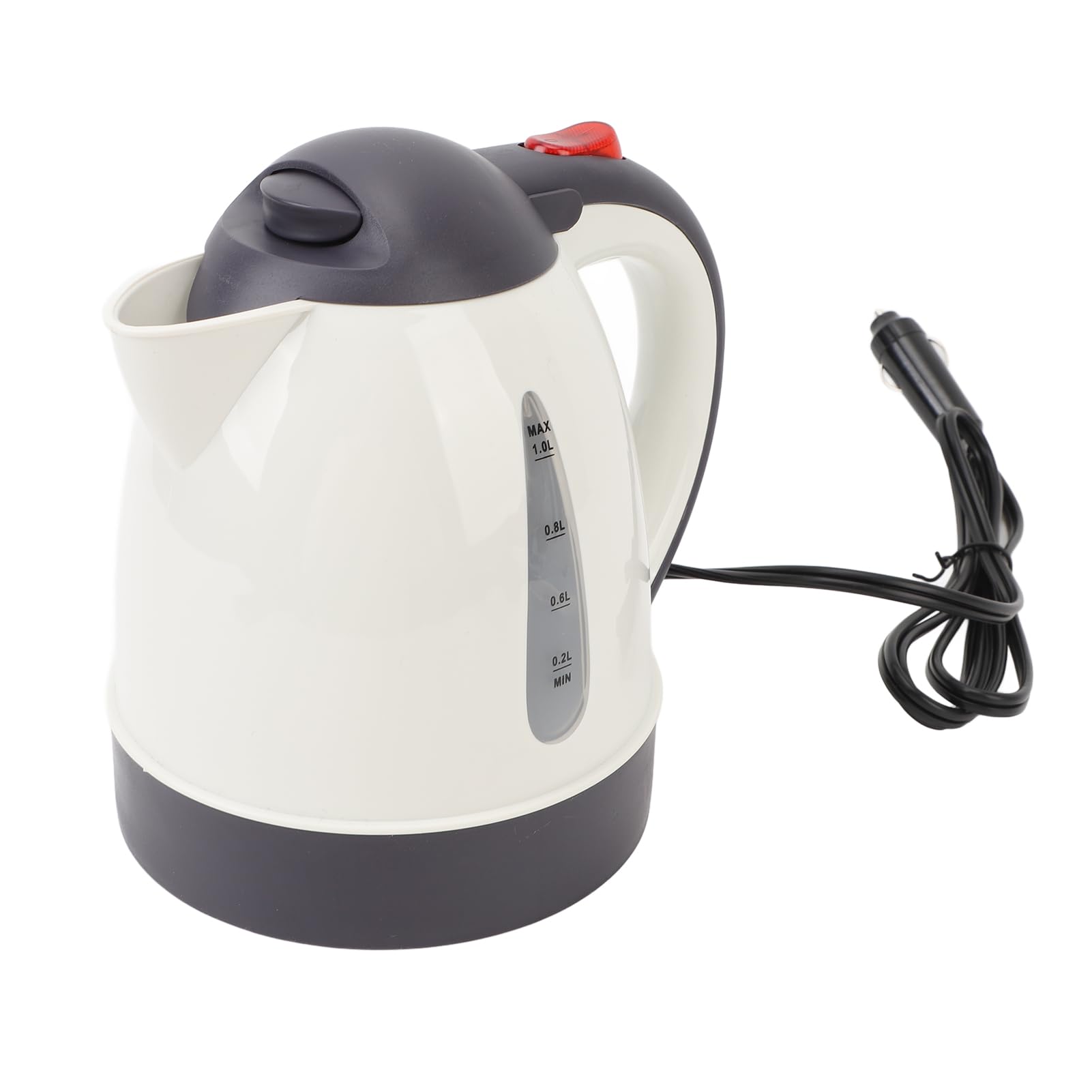 Photo 1 of 1000ml Car Electric Kettle Portable Truck Water Boiler Electric Heater Road Trip Travel Cigarette Lighter Auto Shut Off for Travel Office Kitchen(12V)