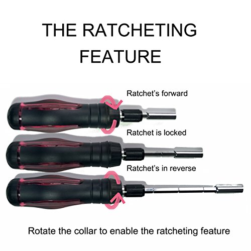 U-gogirl work tools pink ratcheting screwdriver for women - 3 rat…