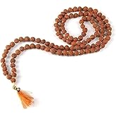 Original Certified Rudraksha Mala 5mm with Gomukhi Japa Bag - Wrap Necklace SMALL Mala 5 Mukhi / 5 face Panchmukhi 108+1 Prayer Beads Rosary Garland Rudraksha Seed Ornament Puja Meditation (5mm Mala)