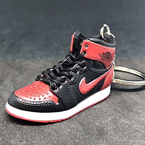 Buy Air Jordan I 1 Retro High Bred Black Red OG Sneakers Shoes 3D