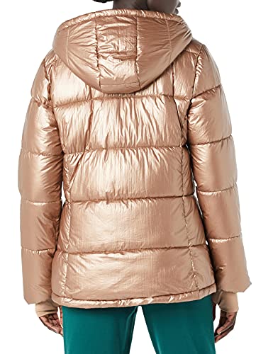 AMAZON ESSENTIALS WOMEN’S HEAVYWEIGHT LONG-SLEEVE HOODED PUFFER COAT – DISCONTINUED COLORS, METALLIC TAUPE, 3X