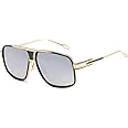AEVOGUE Sunglasses For Men Goggle Alloy Big Frame Metal Punk Style Shield AE0336