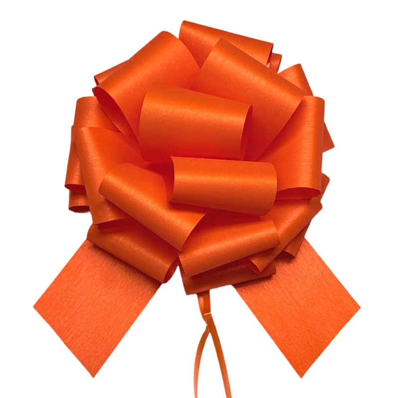 Photo 1 of 12" Large Orange Gift Bow,1pcs Glitter Big Gift Bow Big Bow for Bike Bow for Present Bow for Large appliances,Bikes,Table Decorations and Party Events Decoration (Ls-Orange)