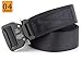 Tactical belt Military Nylon Webbing Belt with Heavy Duty Buckle for Mens (Black)