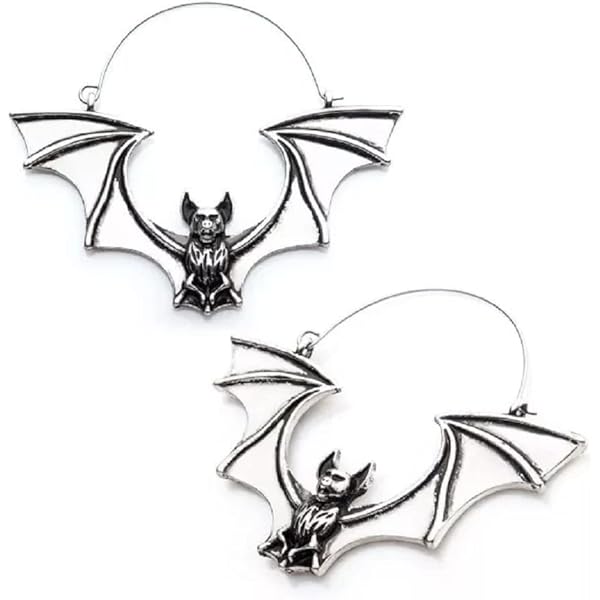 Amazon.com: Halloween Bat Gothic Earrings for Women Silver