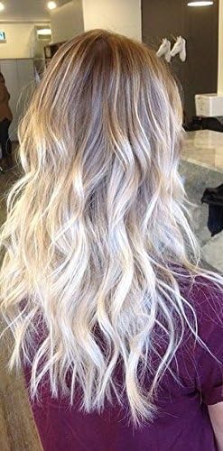 Ugeat 20 in Flat Tip Hair Extensions Human Hair Keratin Color Dark Brown #4 with Platinum Blonde #60 Balayage Pre-bonded Brazilian Straight Hair