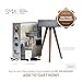 Sierra Modern Home Studio Smart Table with Built in 360° Bluetooth Speaker and Wireless Qi Charger, Dark Oak Wood