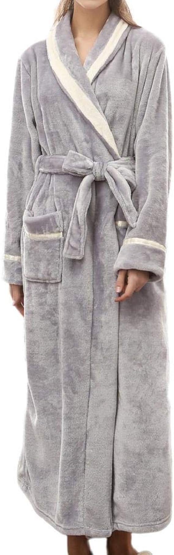 DEELIN Dressing Gown Women's Warm Loungewear Lengthened Bathrobe