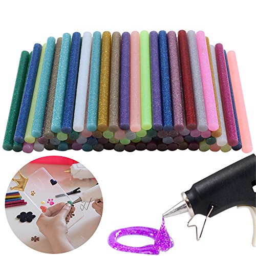 ManYee 75 Pack 15 Colors Hot Glue Gun Sticks Hot Melt High Adhesive Gun