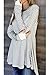 Women Casual Long Sleeve Thumb Hole Slide Slit Stripes Tunic Shirts