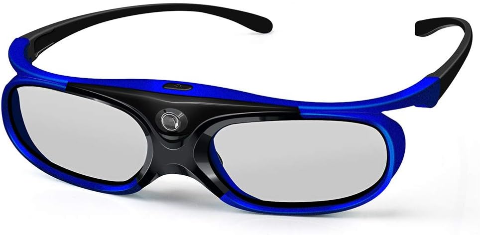 3D DLP Link Glasses, ELEPHAS 144Hz Rechargeable Active Shutter Eyewear for All 3D DLP-Link Projectors- Acer, ViewSonic, BenQ Vivitek, Optoma, Panasonic, Dell, Viewsonic etc (1 Pack)
