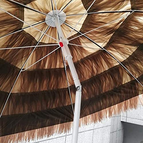 Outskirts Thatch Patio Tiki-Regenschirm, Sonnenschirm-Strohschirm im hawaiianischen Stil in natürlicher Farbe - kippbar… – Bild 5