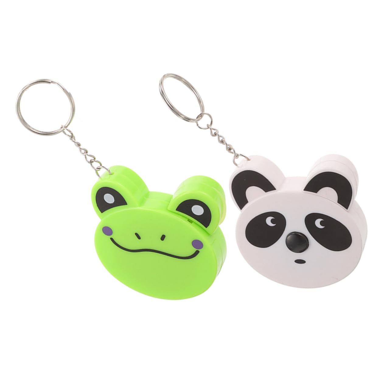 KONTONTY 2 Pcs Retractable Tape Measure Keyring Pocket Size Sewing Measuring Tape with Pendant Design Convenient Accessory for Quick Measurements