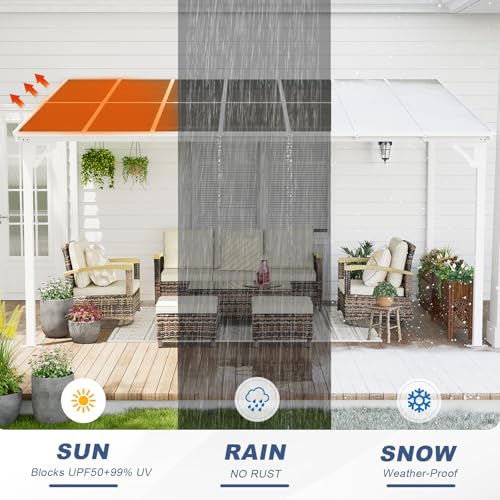MEISSALIVVE 10x14 Wall Mounted Gazebo Review: Lean-To Metal Awning for Patio & Deck image 21