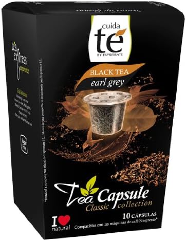 Cuida Te Black Tea Earl Grey, Black Tea, Nespresso compatible, 10 Capsules