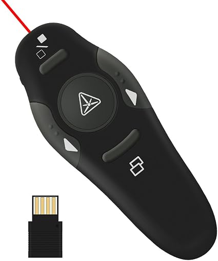 joocii RF 2,4 GHz inalámbrico USB Puntero láser PowerPoint ...