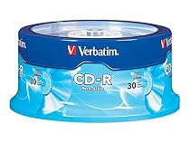 Verbatim 700MB 52x 80 Minute Branded Recordable Disc CD-R, 30-Disc Spindle 95152