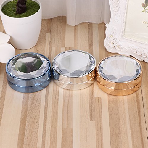 Sarora Mini Contact Lenses Box - Diamond Exquisite Contact Lens Travel Kit Case with Mirror for Home and Travel (Gold) - Thumbnail 3