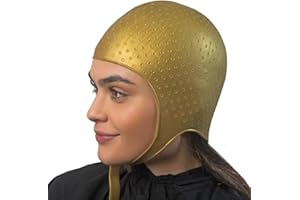 Dompel Silicone Highlight Hair Cap | Reusable Professional Silicone Cap | Special for Hair Dyeing (1, Athenas Gold)