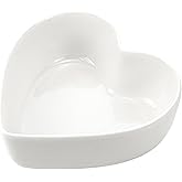WAIT FLY Heart-shaped Bowls for Salad Soup Snack Dessert Best Kitchen Household Cooking Gifts for Home Kitchen, White