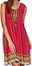 Sakkas Zulla Mid-Length Adjustable Tribal Floral Aztec Batik Tank Top Dress