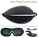 3D Sleep Mask (2 Pack) by Homello - Innovative Domed Shape Design - Contoured Eye Mask for Sleeping for Men Women - Create Total Darkness and No Pressure On Your Eyes