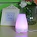 Qedertek 100ml Essential Oil Diffuser, Portable Ultrasonic Humidifier with Adjustable Mist Mode, Waterless Auto Shut-off and 7 Colors Light Changing for Spa, Yoga, Home, Bedroom (Smooth Surface)