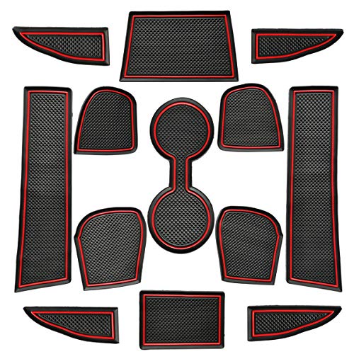 Coolbestda Compatible for Mazda CX-3 Non-Slip Cup Holder and Door Compartment Liner AccessoriesÂ Interior Door Mats Gate Slot Mat Cup Pads 13-pc Set