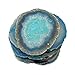 4 (FOUR) Agate Coaster - Teal Colored Agate Coasters Rock Paradise COA (AM9B2)