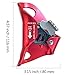 NewDoar Rock Climbing Chest Ascender Abdominal for Vertical Climbing - CE Certified Rope Clamp for 813MM Rope (Red)