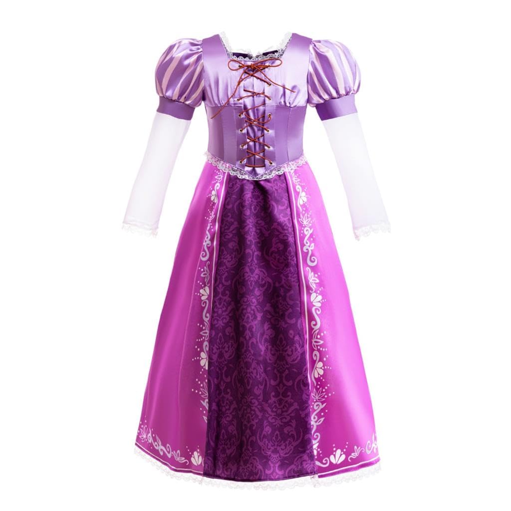 Lito Angels Princess Rapunzel Fancy Dress Up Costume Birthday Party Purple Gown for Kids Girls Age 7-8 Years — image 1