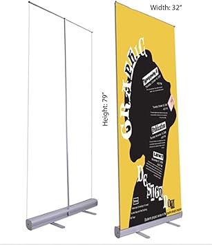 Amazon Com 32 X79 Retractable Roll Up Banner Stand Trade Show