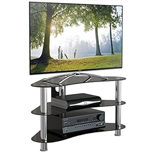 1home GT7 LCD-/Plasma-TV Rack Glas Tisch Ständer LCD Rack LED Tisch