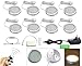 Xking 8 Pcs Dimmable LED Lights LED Under Cabinet Lighting and RF Controller, LED Closet Lights, DC12V, Warm White 3000K