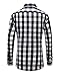 Emiqude Men's 100% Cotton Slim Fit Long Sleeve Button Down Plaid Dress Shirt