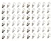 yueton 60pcs Metal Hook Clips Hanging Curtain Clip Hanger (Copper) 1-1/4inch Long