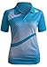 CLOVERY Moisture Wicking Coolmax Fabric Short Sleeve Polo Top Aqua Medium