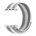 Winmy For Apple Watch Band Sport Loop Bands 38mm, Lightweight Breathable Nylon Replacement Band Strap for Apple Watch Nike+, Series 1, Series 2, Series 3, Sport, Edition - White Stripe