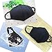 Marygel 5 Pcs Reusable Washable Activated Carbon Cotton Warm PM 2.5 Dust Masks Flu Masks(Black 5 Pcs)