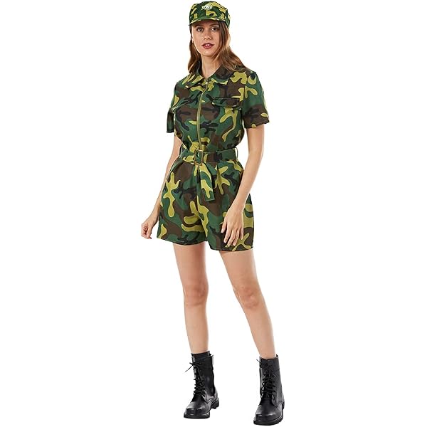 knee length dresses for ladies Sexy Lady American Airforce Military Pilot Costume Carnival Top Gun Maverick Flight Uniform Cosplay Halloween Fancy Party Dress Army Green-B-04B / L main image 1