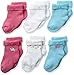 GERBER Baby Girls' 6-Pair Sock, Little Birdie, 3-6 Months