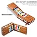 FLOVEME Vintage Wallet Case for iPhone 8 Plus, 2 in 1 PU Leather Zipper Multi-functional Handbag Removable Magnetic Kickstand Cover Flip 18 Card Slots Holder for iPhone 6/6s Plus, iPhone 7 Plus, Brown
