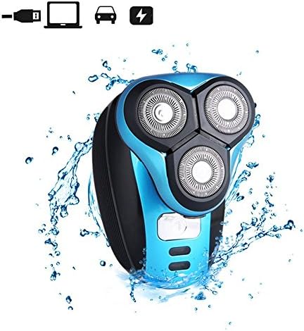 LilyFM Electric Rotary Shaver Razor Dry Wet Facial Hair Trimmer for men Waterproof USB Rechargeable Cordless